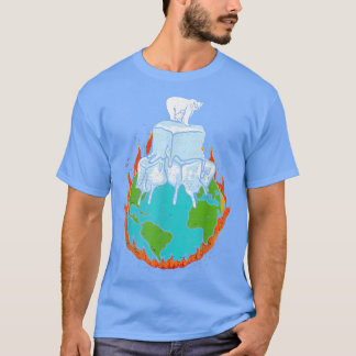 Polar Bear Design For Climate Change And Awareness T-Shirt