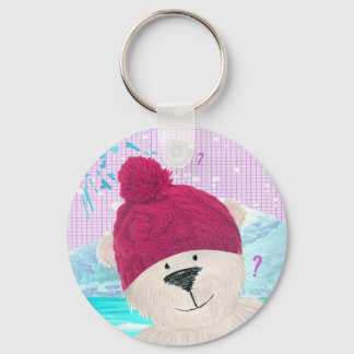 Polar bear Dude Keychain