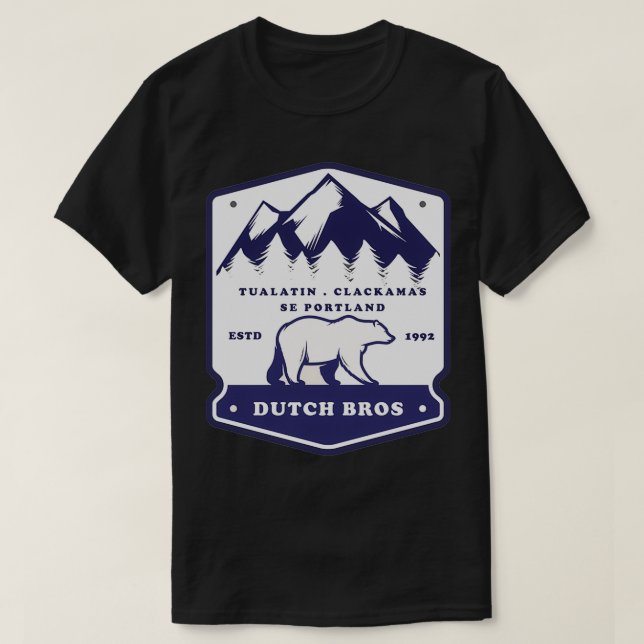Polar Bear Dutch Bros Coffee  T-Shirt (Design Front)