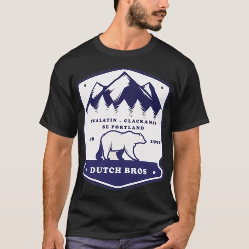 Polar Bear Dutch Bros Coffee  T_Shirt