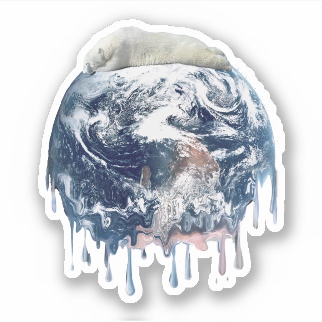 Polar Bear Earth's Bear Hug Sticker (Front)