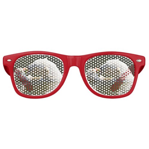 Polar Bear Eating Fruit In Water Retro Sunglasses