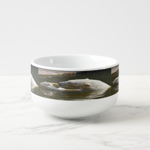 Polar Bear Eating Fruit Tile Wrap Soup Mug