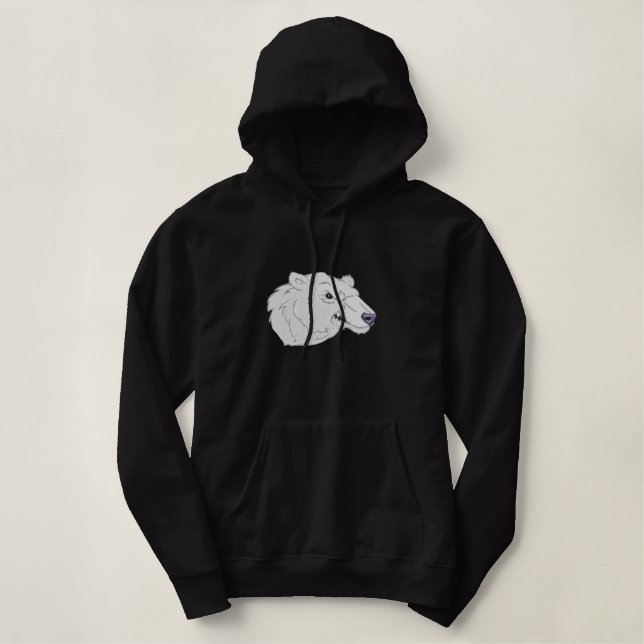 Polar Bear Embroidered Hoodie (Design Front)