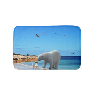 Polar Bear Encounter, Bathroom Mat