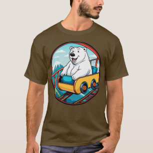 Polar Bear Enjoying a Roller Coaster Ride T-Shirt