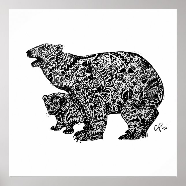 Polar Bear Expressed Custom Art Print (Front)