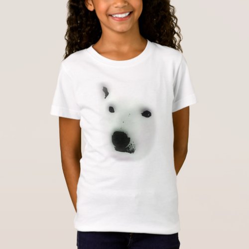 Polar bear face t_shirt