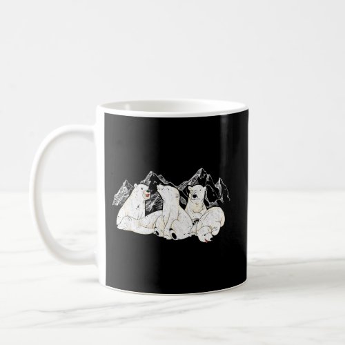 Polar Bear Family Arctic Animal Mountain Polar Bea Coffee Mug