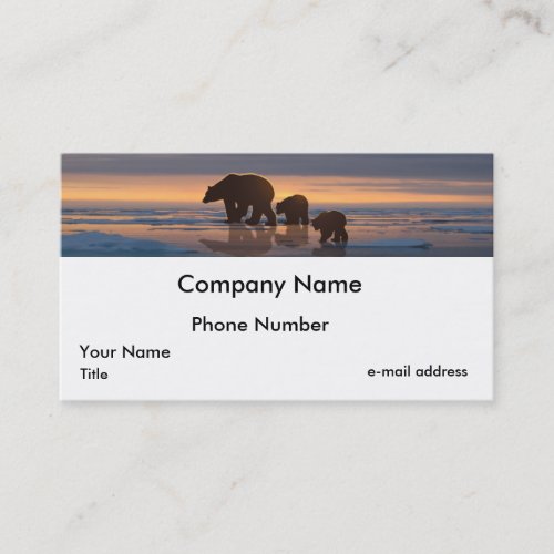 Polar Bear Family Business Cards