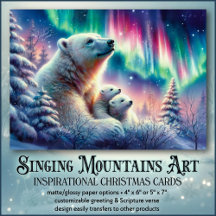 Polar Bear Family Psalm 19 Christmas