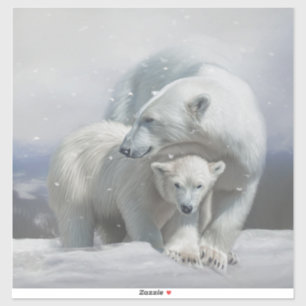 Polar Bear Family Stickers