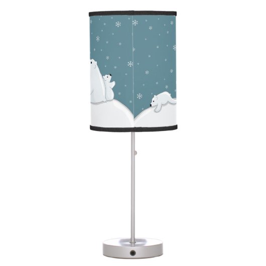 Polar Bear Family Table Lamp (Back)