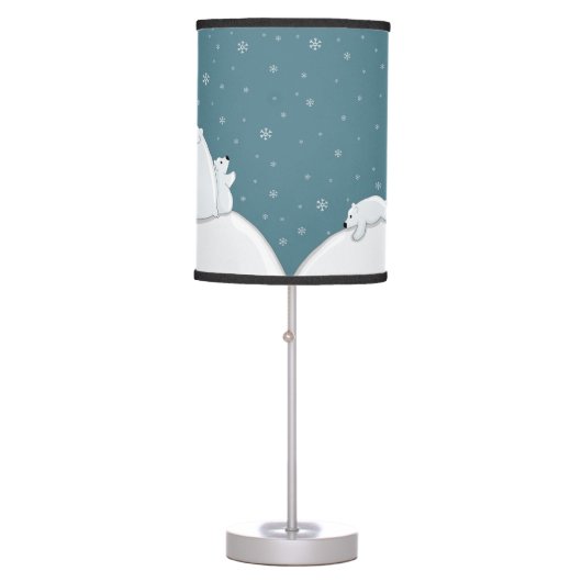 Polar Bear Family Table Lamp (Front)