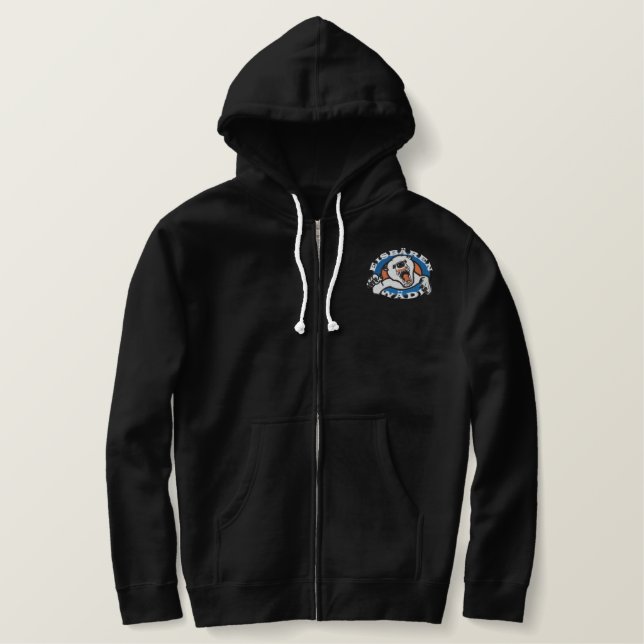 polar bear fan jacket embroidered hoodie (Design Front)