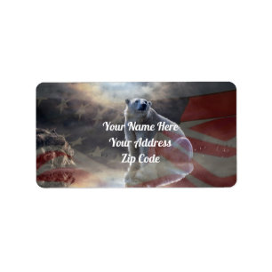 Polar Bear Flag Return Address Labels