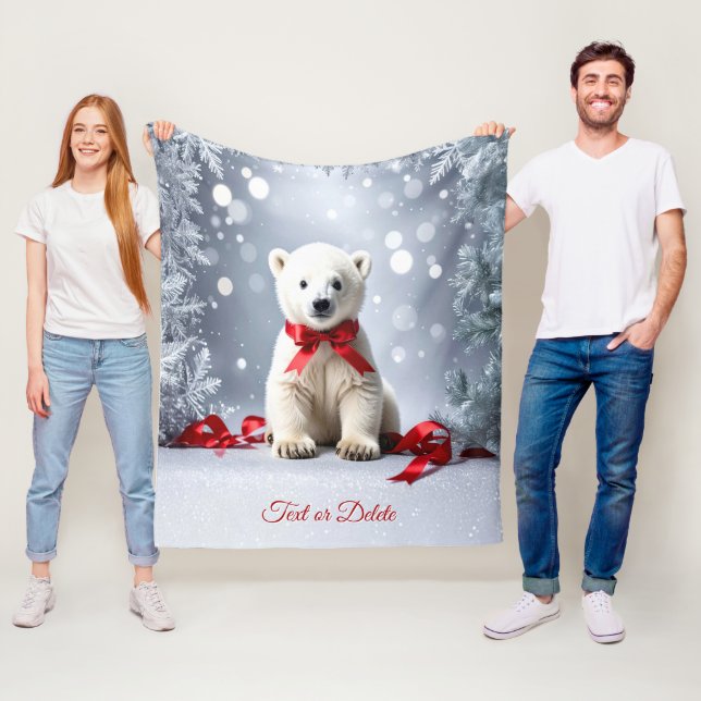 Polar Bear Fleece Blanket (In Situ)