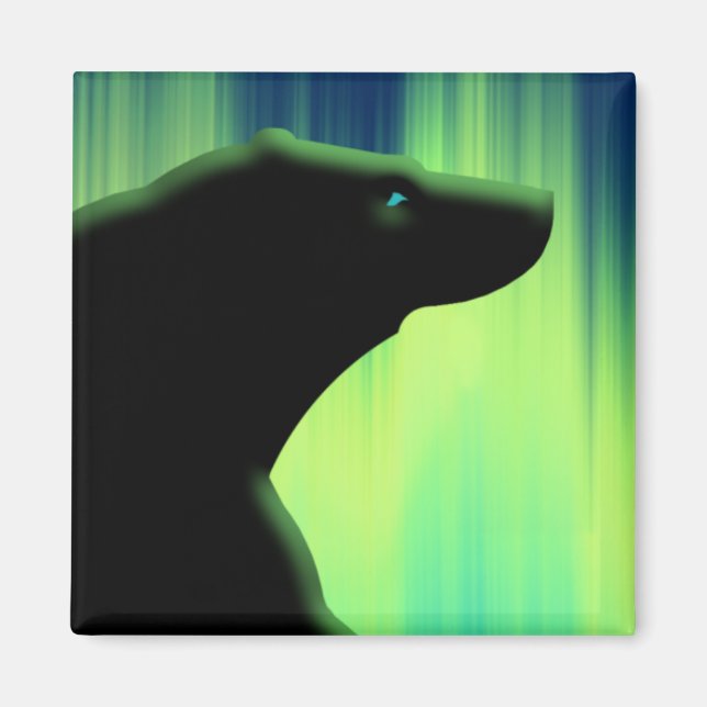 Polar Bear Fridge Magent Wildlife Art Kitchen Gift Magnet (Front)