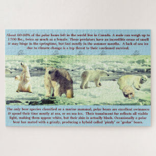Polar Bear Fun Facts 20"x30" - 1,014 piece Jigsaw Puzzle