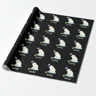 Polar Bear Funny Science Pun Dark BG Wrapping Paper