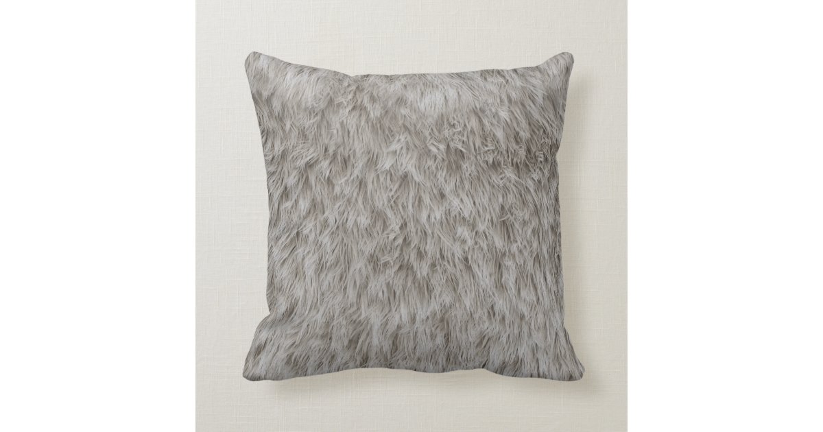 bear fur pillow