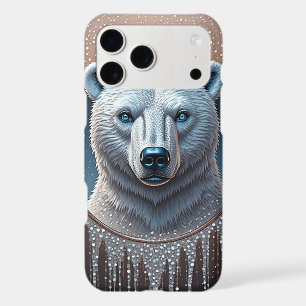 Polar Bear Geometric Portrait Arctic Drip Style iPhone 17 Pro Max Case