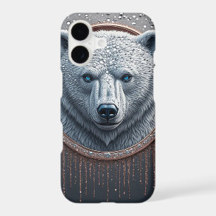 Polar Bear Geometric Portrait Bold Modern Style iPhone 17 Case