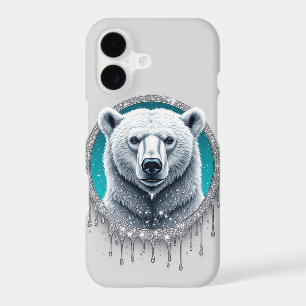 Polar Bear Geometric Portrait Minimal Style iPhone 17 Case