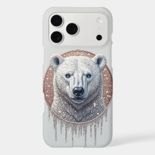 Polar Bear Geometric Portrait Warm Neutral Tones iPhone 17 Pro Max Case