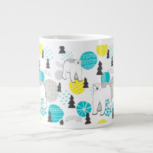 Polar bear giant coffee mug