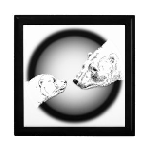 Polar Bear Gift Box Mother & Cub Jewelry Box
