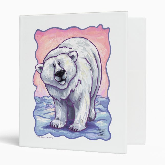 Polar Bear Gifts & Accessories 3 Ring Binder (Front/Inside)