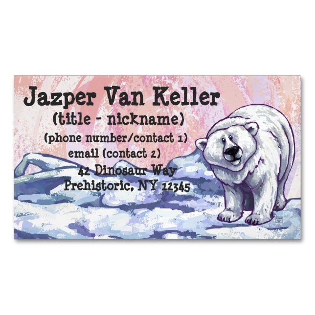 Polar Bear Gifts & Accessories Business Card Magnet (Front)