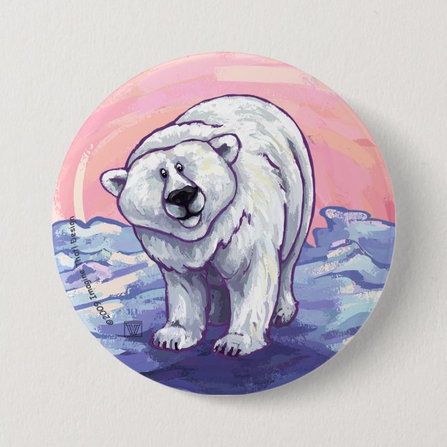Polar Bear Gifts & Accessories Button (Front)