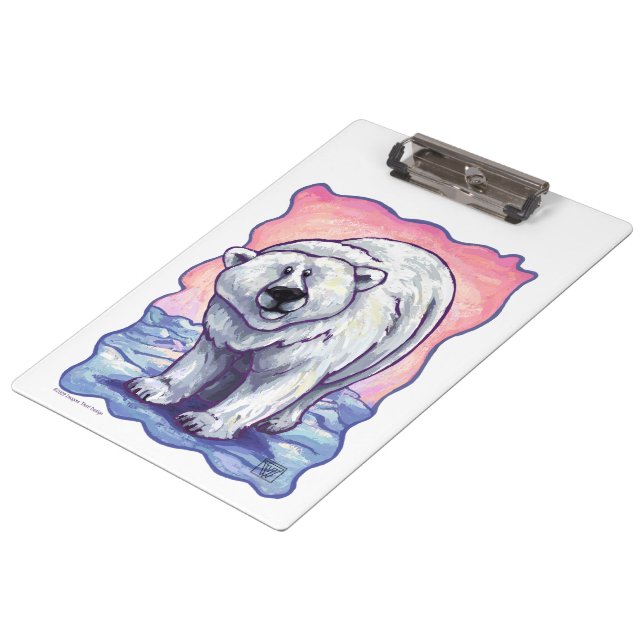 Polar Bear Gifts & Accessories Clipboard (Angled)