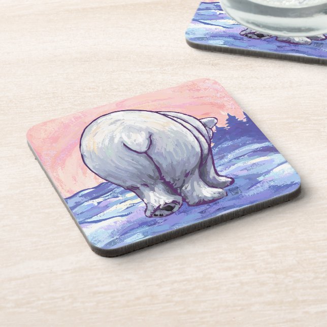 Polar Bear Gifts & Accessories Coaster (Left Side)