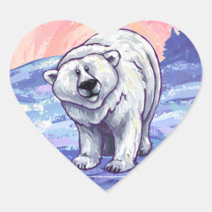 Polar Bear Gifts & Accessories Heart Sticker