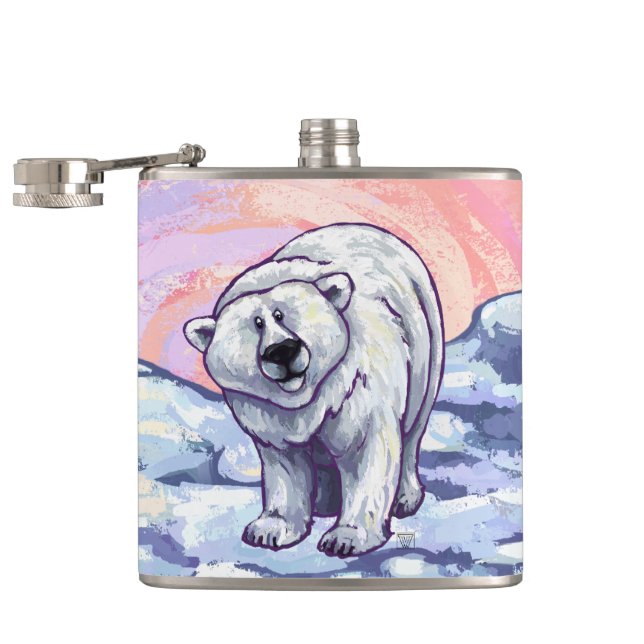 Polar Bear Gifts & Accessories Hip Flask (Opened)