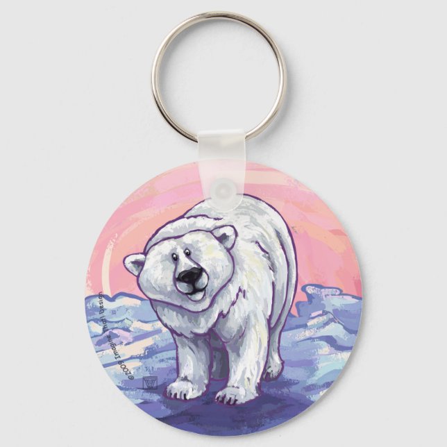 Polar Bear Gifts & Accessories Keychain (Front)