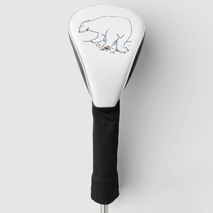 Polar Bear golf driver cover Zazzle