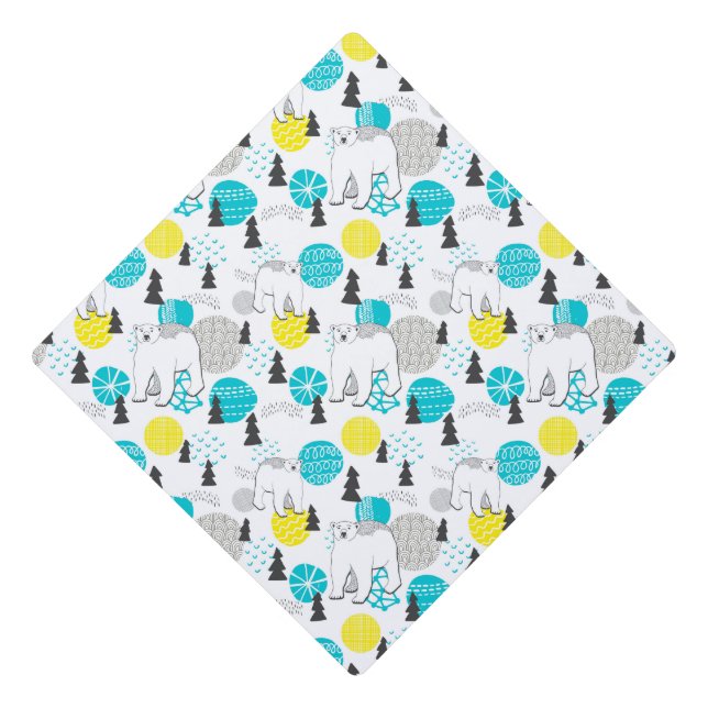 Polar bear graduation cap topper (Front)