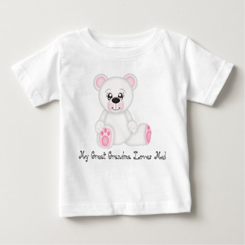 Polar Bear Great Grandma Loves Me Baby T_Shirt