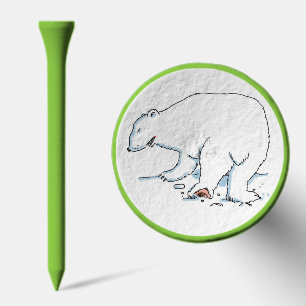 Polar Bear green golf tee top