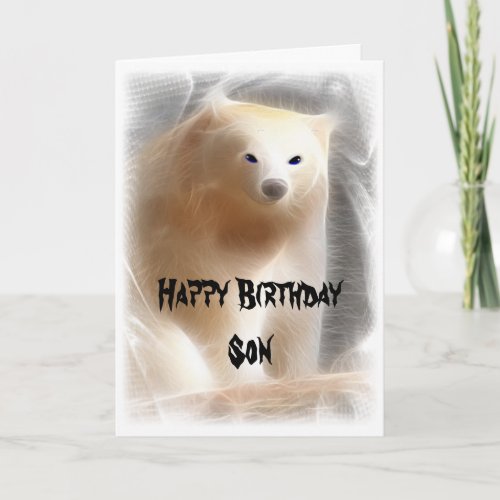 Polar Bear Happy Birthday Son Card