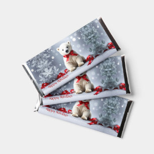 Polar Bear Holiday Hershey Bar Favors