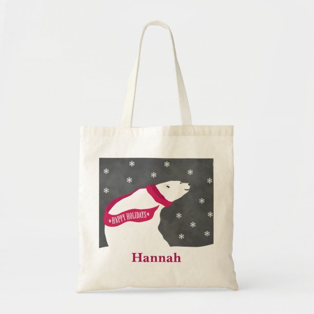 Polar Bear Holiday Tote (Front)