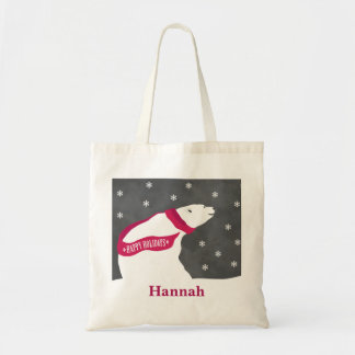 Polar Bear Holiday Tote Bag