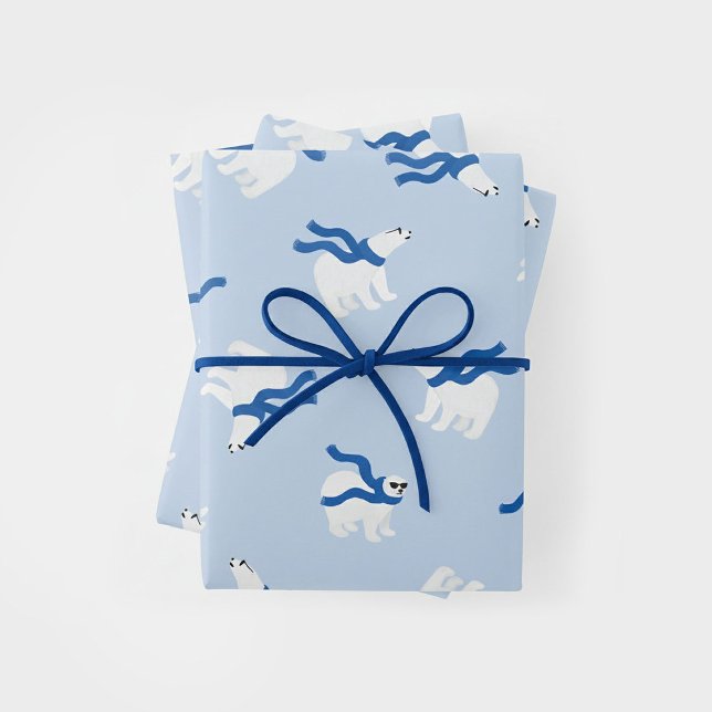 Polar Bear Holiday Wrapping Paper Sheets (Creator Uploaded)