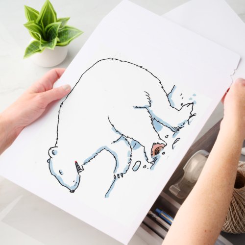 Polar Bear horiz large shipping envelope mailers
