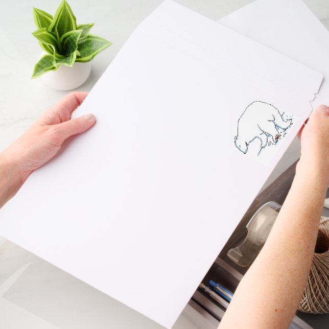 Polar Bear horiz large shipping envelope mailers (Desk)